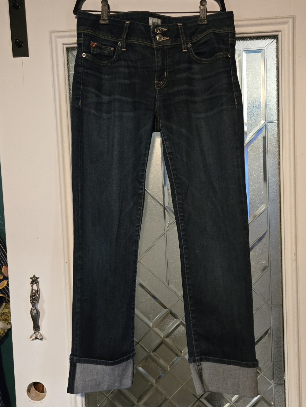 Hudson Women’s Straight Leg Jeans Capri- Navy Blue